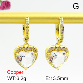 Cubic Zirconia  Fashion Copper Earrings  F7E400157bbov-L017