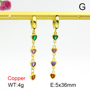 Cubic Zirconia  Fashion Copper Earrings  F7E400159vbnb-L017