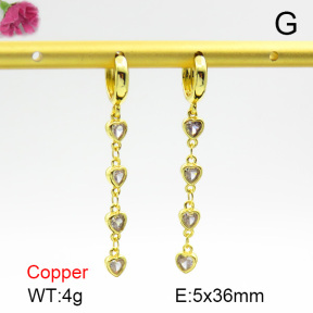 Cubic Zirconia  Fashion Copper Earrings  F7E400160vbnb-L017
