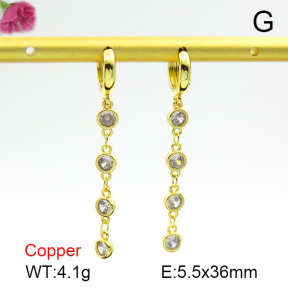 Cubic Zirconia  Fashion Copper Earrings  F7E400162vbnb-L017