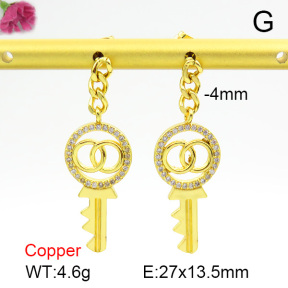 Cubic Zirconia  Fashion Copper Earrings  F7E400166bbov-L017