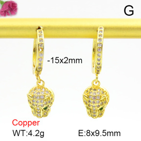 Cubic Zirconia  Fashion Copper Earrings  F7E400167bbov-L017