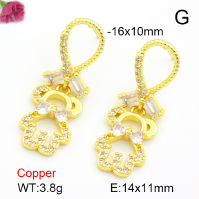 Cubic Zirconia  Fashion Copper Earrings  F7E400168bhva-L017