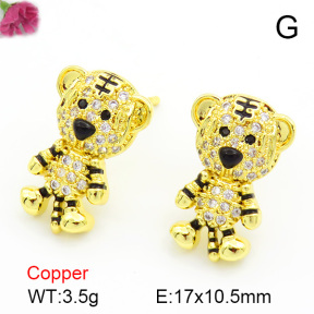 Cubic Zirconia  Fashion Copper Earrings  F7E400170bbov-L017
