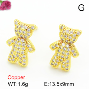 Cubic Zirconia  Fashion Copper Earrings  F7E400171vbnb-L017