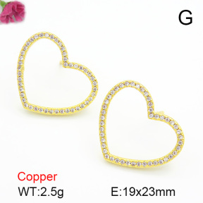 Cubic Zirconia  Fashion Copper Earrings  F7E400174bbov-L017