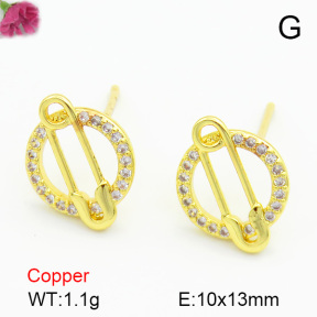 Cubic Zirconia  Fashion Copper Earrings  F7E400189ablb-L017