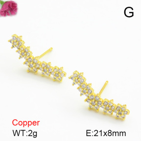 Cubic Zirconia  Fashion Copper Earrings  F7E400190vbnb-L017