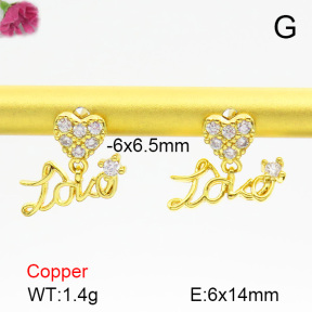 Cubic Zirconia  Fashion Copper Earrings  F7E400191vbmb-L017
