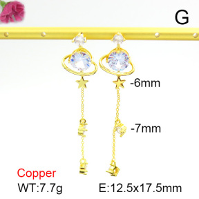 Cubic Zirconia  Fashion Copper Earrings  F7E400192bhva-L017