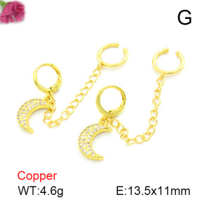 Cubic Zirconia  Fashion Copper Earrings  F7E400194bbov-L017