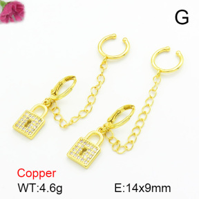 Cubic Zirconia  Fashion Copper Earrings  F7E400195bbov-L017