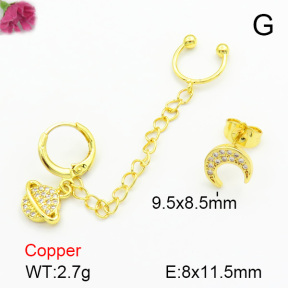Cubic Zirconia  Fashion Copper Earrings  F7E400197bbov-L017