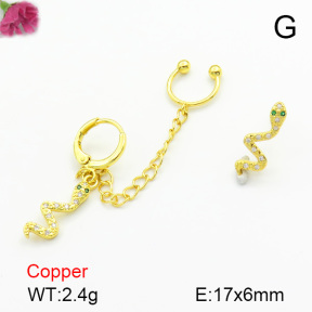 Cubic Zirconia  Fashion Copper Earrings  F7E400199bbov-L017