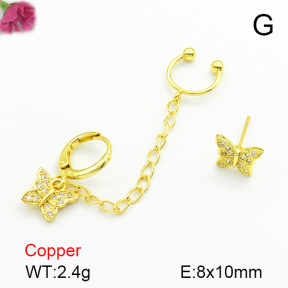Cubic Zirconia  Fashion Copper Earrings  F7E400200bbov-L017