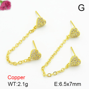 Cubic Zirconia  Fashion Copper Earrings  F7E400202bbov-L017