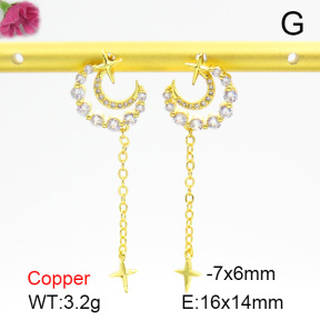Cubic Zirconia  Fashion Copper Earrings  F7E400205bbov-L017