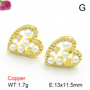 Cubic Zirconia  Fashion Copper Earrings  F7E400213bhva-L017