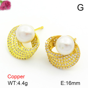 Cubic Zirconia  Fashion Copper Earrings  F7E400217bhva-L017