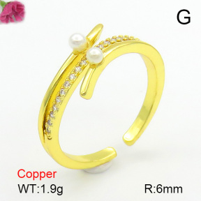 Cubic Zirconia  Fashion Copper Ring  F7R400147ablb-L017
