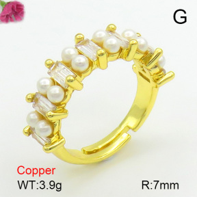 Cubic Zirconia  Fashion Copper Ring  F7R400148bbov-L017