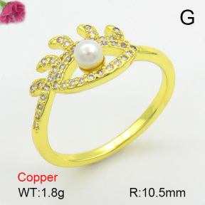 Cubic Zirconia  Fashion Copper Ring  F7R400150ablb-L017