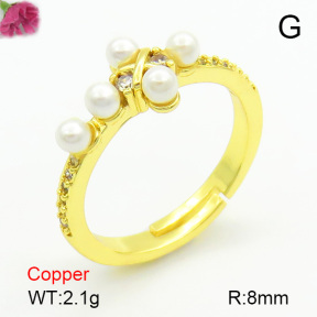 Cubic Zirconia  Fashion Copper Ring  F7R400152vbmb-L017