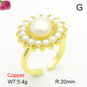 Cubic Zirconia  Fashion Copper Ring  F7R400154ahjb-L017