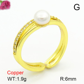 Cubic Zirconia  Fashion Copper Ring  F7R400156ablb-L017