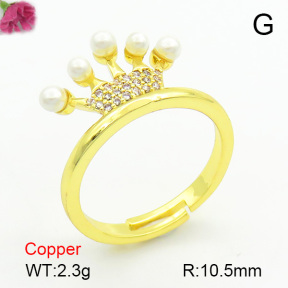 Cubic Zirconia  Fashion Copper Ring  F7R400157vbmb-L017