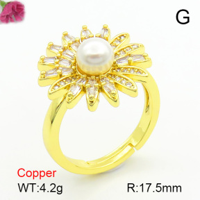 Cubic Zirconia  Fashion Copper Ring  F7R400158vbmb-L017