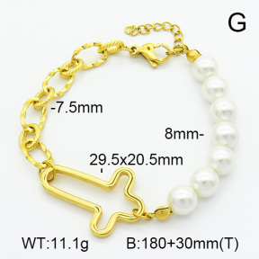 For Easter,Shell Beads  SS Bracelet  7B3000048bhia-908