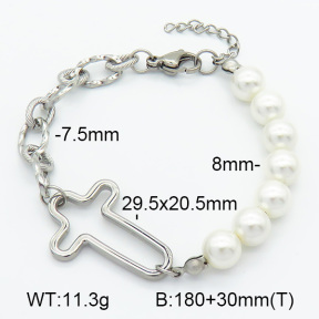 For Easter,Shell Beads  SS Bracelet  7B3000049vhha-908