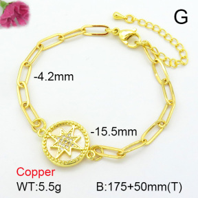 Zirconia  Fashion Copper Bracelet  F7B400297vbnb-L024