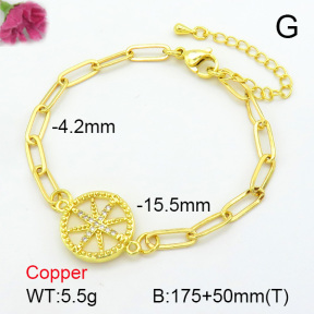 Zirconia  Fashion Copper Bracelet  F7B400298vbnb-L024