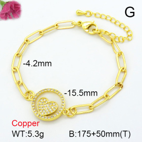 Zirconia  Fashion Copper Bracelet  F7B400300vbnb-L024