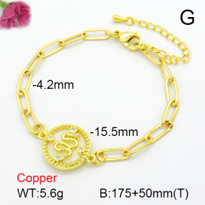 Zirconia  Fashion Copper Bracelet  F7B400301vbnb-L024