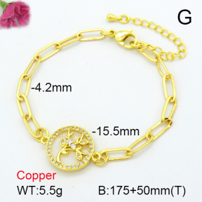 Zirconia  Fashion Copper Bracelet  F7B400302vbnb-L024