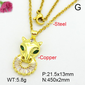 Zirconia  Fashion Copper Necklace  F7N400619baka-L024