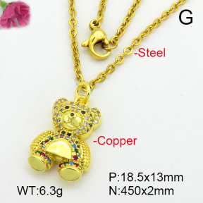 Zirconia  Fashion Copper Necklace  F7N400622aajl-L024