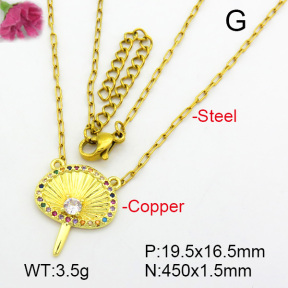 Zirconia  Fashion Copper Necklace  F7N400632aajl-L024