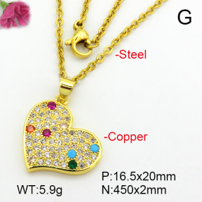 Zirconia  Fashion Copper Necklace  F7N400634baka-L024