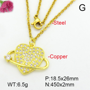 Zirconia  Fashion Copper Necklace  F7N400636baka-L024