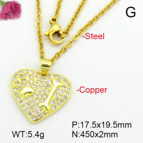 Zirconia  Fashion Copper Necklace  F7N400637aajl-L024