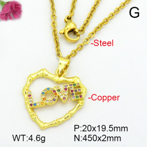 Zirconia  Fashion Copper Necklace  F7N400639aajl-L024