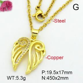 Zirconia  Fashion Copper Necklace  F7N400640aajl-L024
