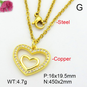 Zirconia  Fashion Copper Necklace  F7N400642avja-L024
