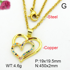 Zirconia  Fashion Copper Necklace  F7N400643aajl-L024