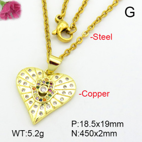 Zirconia  Fashion Copper Necklace  F7N400646avja-L024