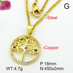 Zirconia  Fashion Copper Necklace  F7N400648aajl-L024